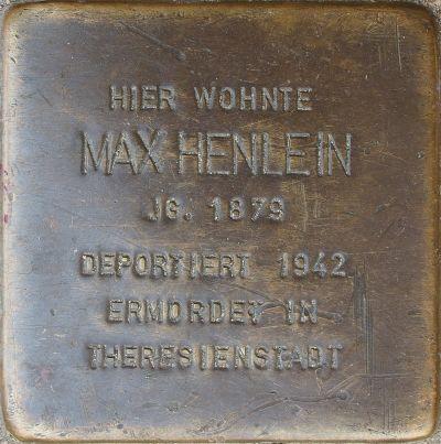 Stolperstein dedicated to Max Henlein