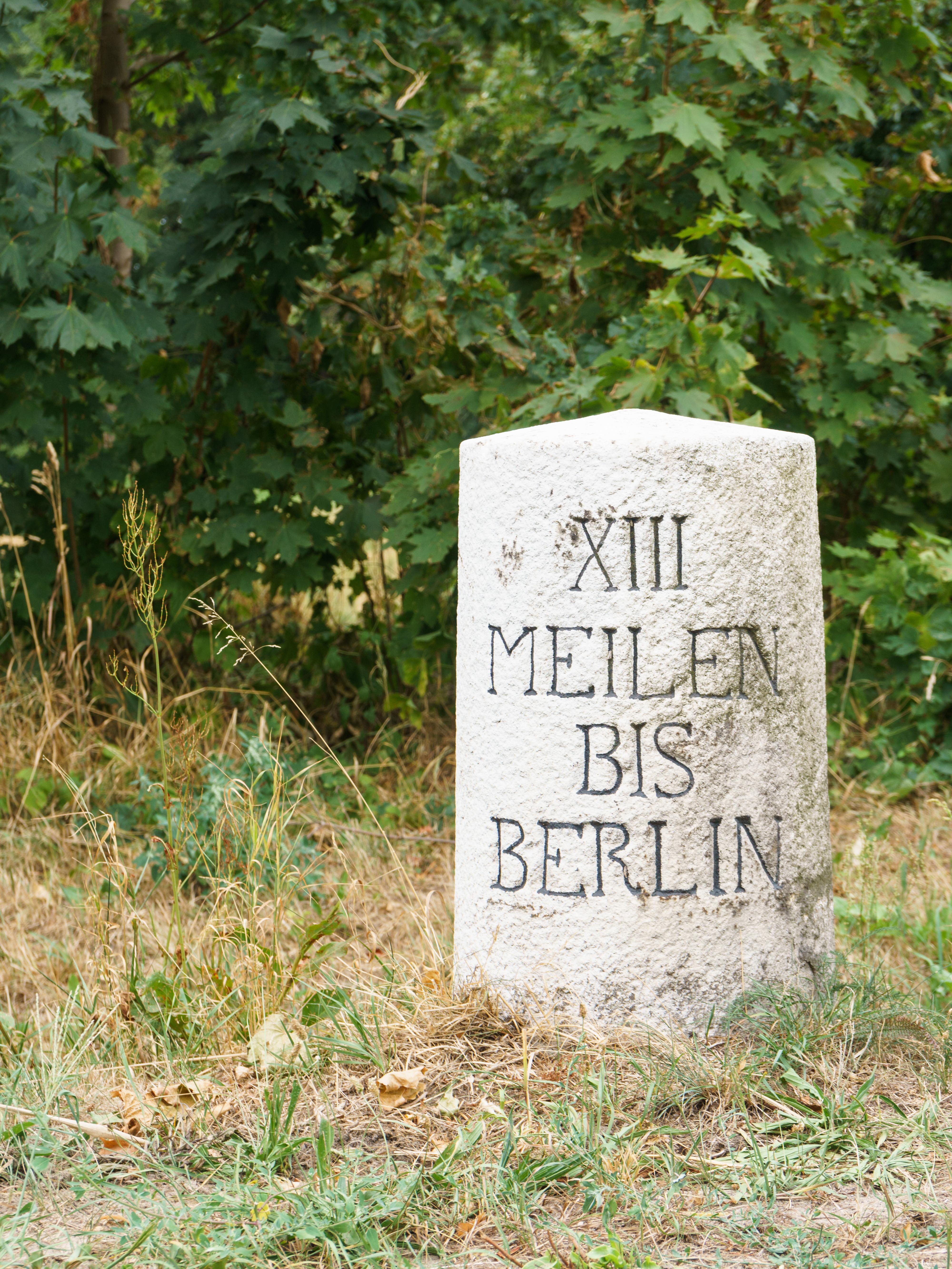 Preußischer Meilenstein bei Krimnitz