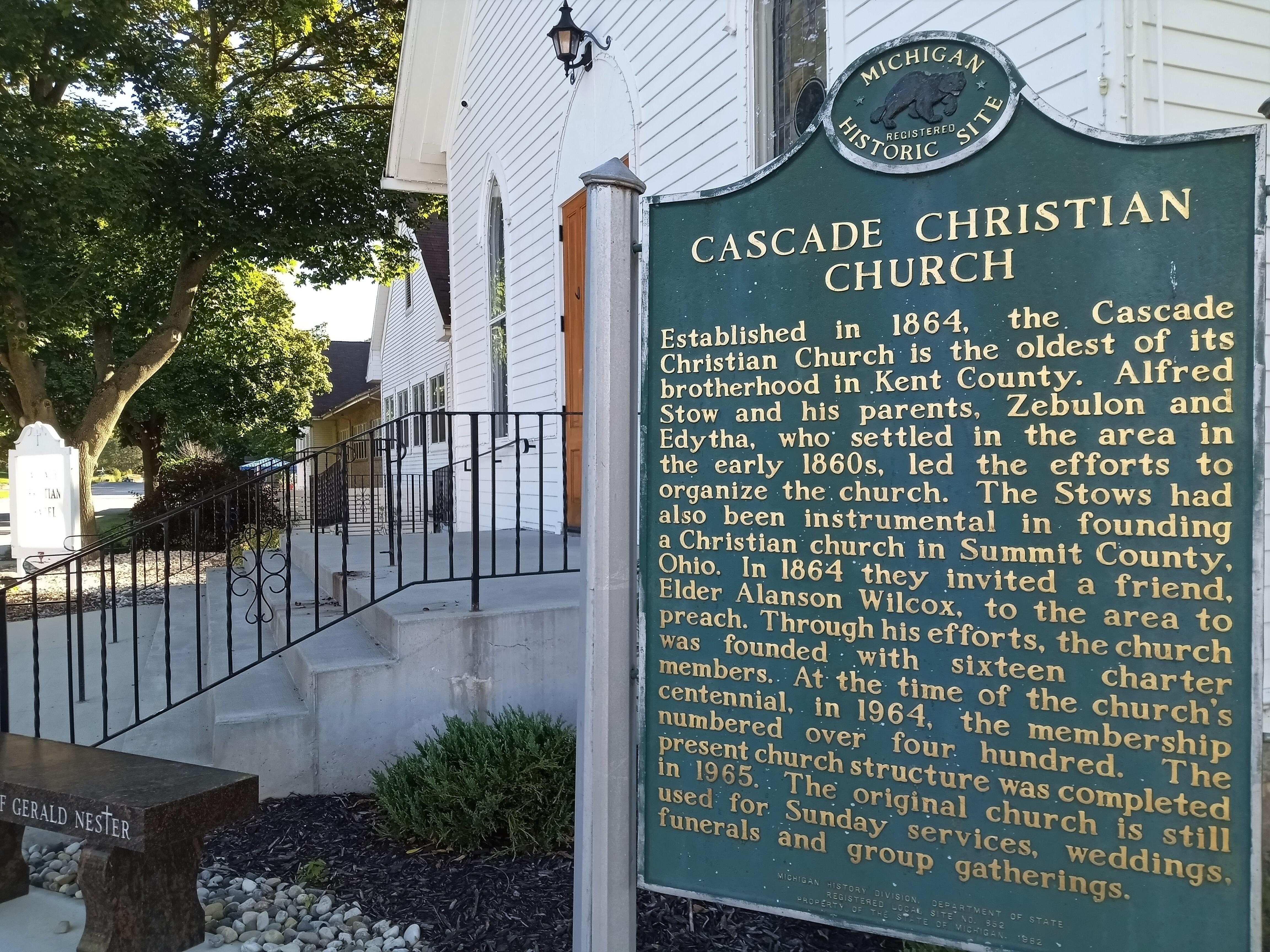 Cascade Christian Church Historical Marker