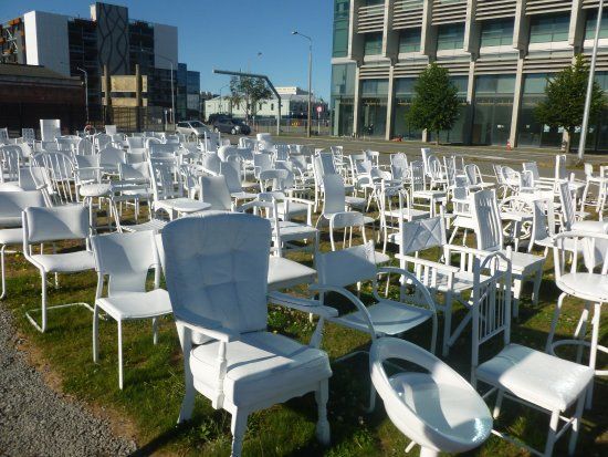 185 Empty White Chairs