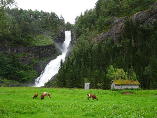 Huldefossen Waterfall